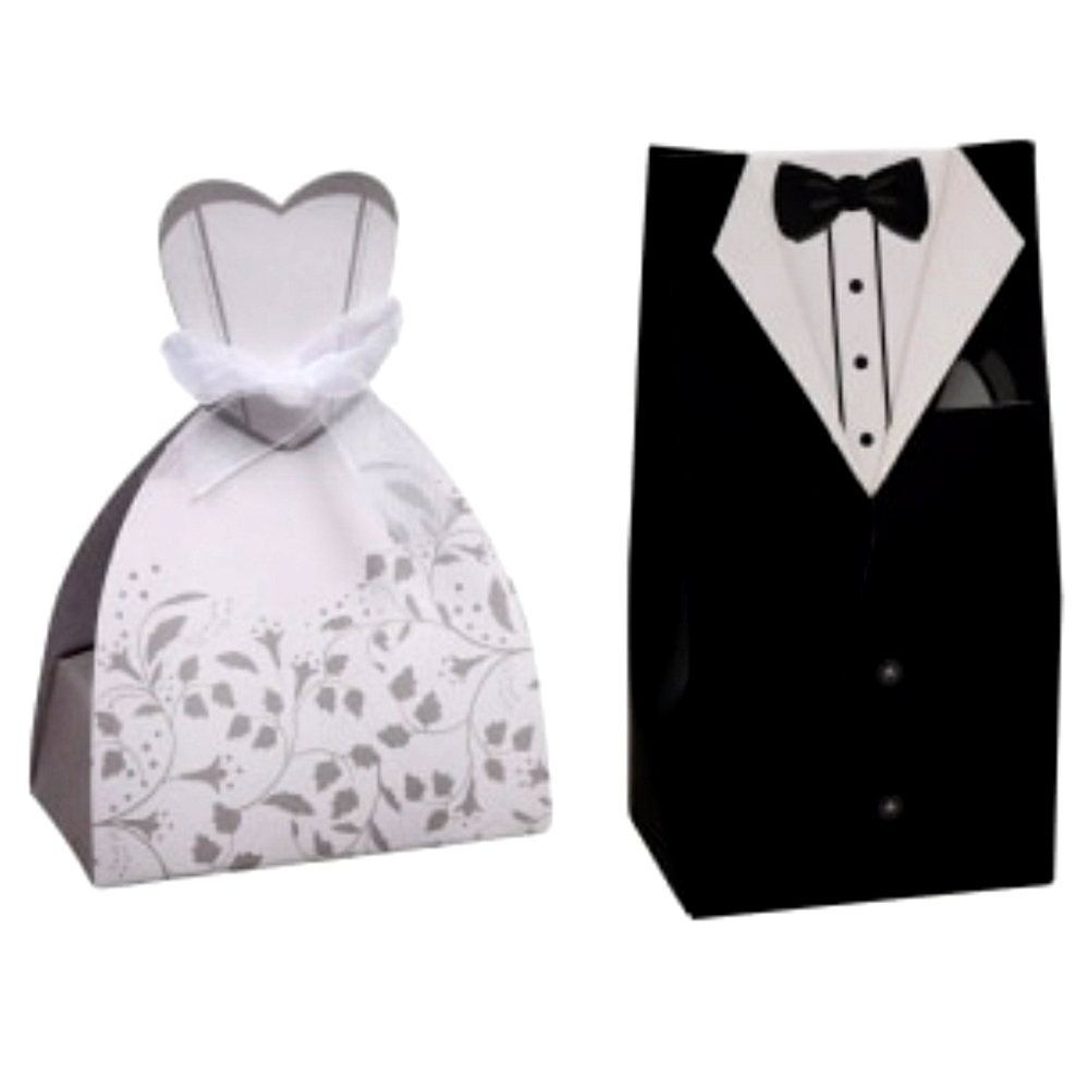 👰🤵 NEW Bride & Groom Wedding Favor Boxes
